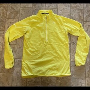 Nike Running Top Shirt Dri-Fit Element 1/2 Zip Thumb Holes Large 424862-700